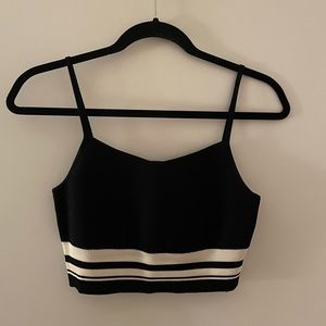 Aritzia Babaton black and white striped top